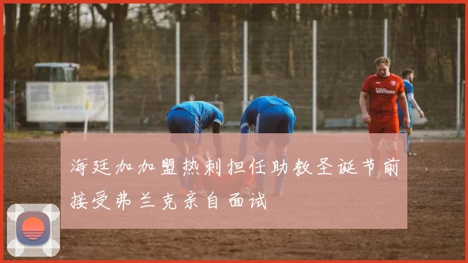海廷加加盟热刺担任助教圣诞节前接受弗兰克亲自面试